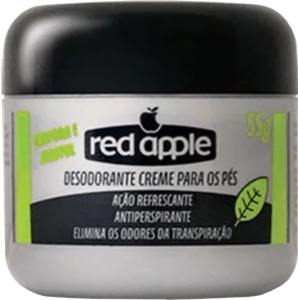 Desodorante Creme Para Os Pés Red Apple Cânfora E Mentol Antisséptico Antiperspirante S/ Álcool 55g