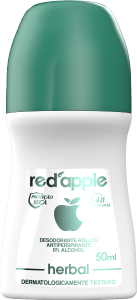 Desodorante Roll-On Red Apple Herbal Proteção Seca Antitranspirante S/ Álcool 48h 50ml