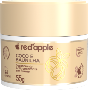 Creme Desodorante Red Apple  Coco E Baunilha Proteção Seca Antitranspirante S/ Álcool 48h 55g