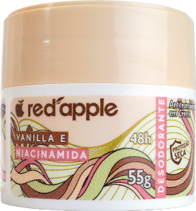 Creme Desodorante Red Apple Vanilla E Niacinamida Proteção Seca Antitranspirante S/ Álcool 48h 55g