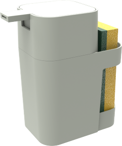 Dispenser De Pia Plástico Quadrado Porta-Esponja C/ Escorredor Verde Soprano Ref 0148/39