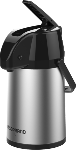 Garrafa Térmica Exclusiva C/ Alavanca 1l Inox/Preto Soprano Ref 262061