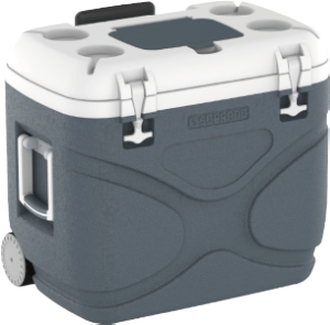 Caixa Térmica Everest C/ Rodas E Alça 45l Cinza Soprano Ref 09000022215