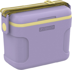 Caixa Térmica Everest C/ Alça 8l Lavender/Amarela Soprano Ref 09000000742