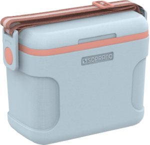 Caixa Térmica Everest C/ Alça 8l Azul/Laranja Soprano Ref 09000000755