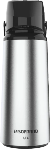 Garrafa Térmica Rubi Pressão 1,8l Inox Soprano Ref 09000.0120.61