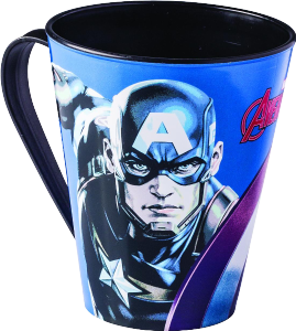 Caneca Capitão América 360ml (C11,1xl8,7xa10,2cm) Plasútil Ref 613