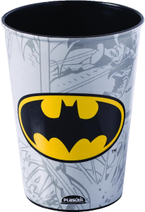 Copo Batman Plástico S/ Tampa 320ml Cores Sortidas Plasútil Ref 3228
