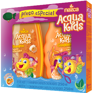 Kit Shampoo E Condicionador Nazca Acqua Kids Cabelos Cacheados 250ml
