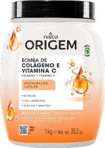 Creme Tratamento Nazca Origem Bomba De Colágeno E Vit C Restauração Capilar 1 Kg