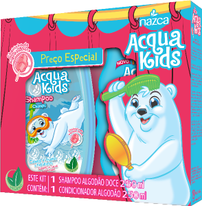 Kit Shampoo E Condicionador Nazca Acqua Kids Algodão Doce 250ml