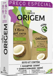 Kit Shampoo + Condicionador Nazca Origem Óleo De Coco Nutrição 325ml + 180ml