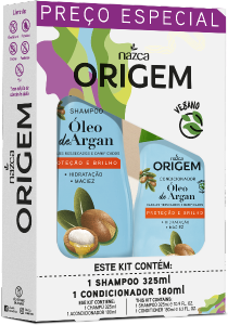 Kit Shampoo + Condicionador Nazca Origem Óleo De Argan Proteção E Brilho 325ml+180ml