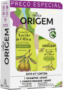 Kit Shampoo + Condicionador Nazca Origem Azeite De Oliva Hidratação 325ml + 180ml