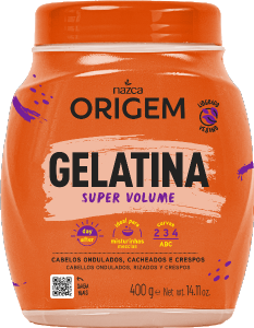 Creme Tratamento Nazca Origem Gelatina Super Volume 400 Gr