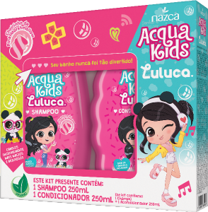 Kit Shampoo E Condicionador Nazca Acqua Kids Luluca Cabelos Macios E Brilhosos 250ml