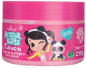 Gel De Glitter Nazca Acqua Kids Luluca Cabelos Macios E Brilhosos 230ml
