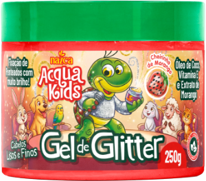 Gel P/ Cabelo Glitter Acqua Kids Lisos Finos 250g