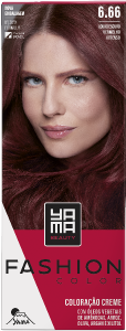 Tintura Mini Kit Yama Beauty Fashion 6.66 Louro Escuro Vermelho Intenso