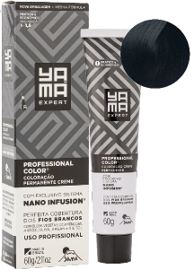 Tintura Mini Kit Yama Expert Nano Infusion Prof 1.1 Preto Azulado 60g