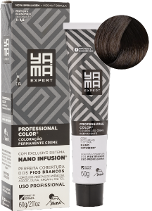 Tintura Mini Kit Yama Expert Nano Infusion Prof 6.1 Louro Escuro Acinzentado  60g