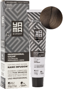 Tintura Mini Kit Yama Expert Nano Infusion Prof 7.1 Louro Medio Acinzentado 60g