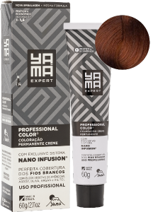 Tintura Mini Kit Yama Expert Nano Infusion Prof 7.4 Louro Medio Acobreado 60g