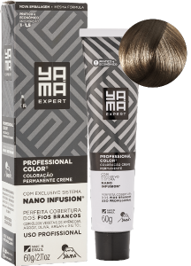 Tintura Mini Kit Yama Expert Nano Infusion Prof 8.1 Louro Claro Acinzentado 60g
