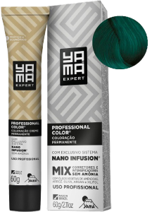 Tintura Mini Kit Yama Expert Prof 088 S/ Amônia Verde Mix 60g