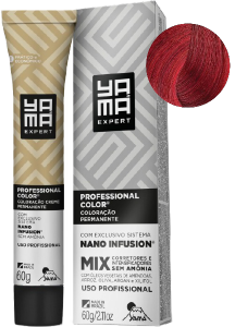 Tintura Mini Kit Yama Expert Prof 066 S/ Amônia Vermelho Mix 60g