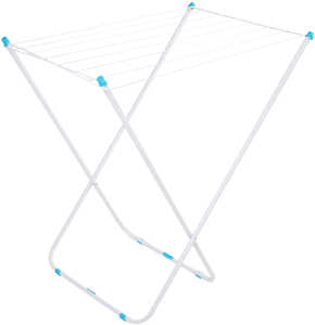 Varal De Chão Nápoles Aço (C30x L51x A98cm) Branco Secalux Ref 101051