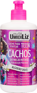 Creme P/ Pentear Cachos Muriel Umidiliz Teen Algodão Doce 300ml