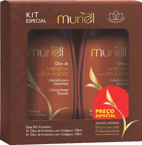 Kit Óleo Corporal  Muriel Amêndoa Colágeno 100ml