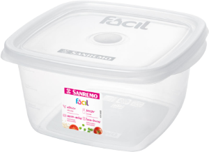 Pote Quadrado Fácil 800ml Cristal Sanremo Ref Sr125/10