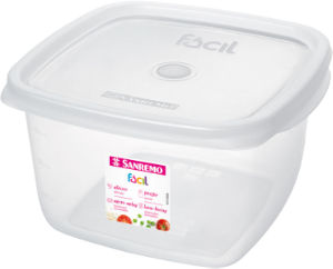 Pote Retangular Fácil 3,7l Cristal Sanremo Ref Sr132/10
