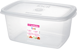 Pote Retangular Fácil 1,4l Cristal Sanremo Ref Sr185/10