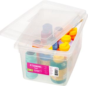 Organizador Multiuso Retangular Max C/ Tampa 8l (C33x L21,8x A16,7cm) Cristal Sanremo Ref Sr2508