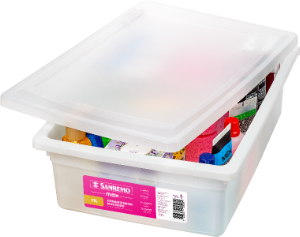 Organizador Multiuso Retangular Max C/ Tampa 11l (C41,1x L29,3x A12,8cm) Branco Sanremo Ref Sr2511/1