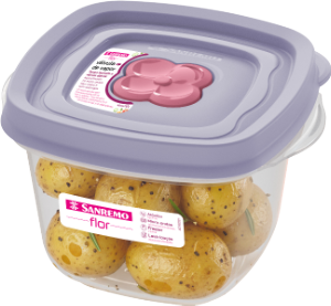 Pote Quadrado Flor 450ml Lavanda Sanremo Ref Sr708/5n