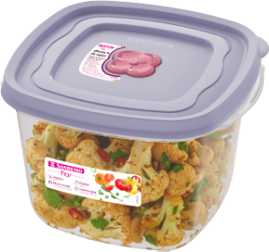 Pote Quadrado Flor 1,6l Lavanda Sanremo Ref Sr711/5n