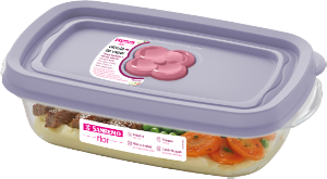 Pote Retangular Flor 430ml Lavanda Sanremo Ref Sr717/5n