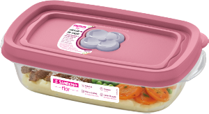 Pote Retangular Flor 430ml Rosa Do Himalaia Sanremo Ref Sr717/57n