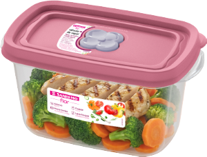 Pote Retangular Flor 700ml Rosa Do Himalaia Sanremo Ref Sr718/57n