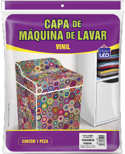 Capa De Máquina De Lavar Vinil P/ Tanquinho L70 Xp57 Xa80cm Estampas Sortidas Plast Leo Ref 721/T
