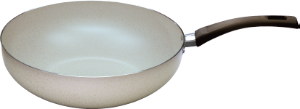 Frigideira Wok Ekó Aluminio Antiaderente Ø28cm Bege Multiflon Ref 83128
