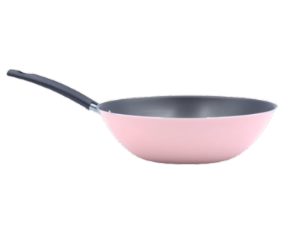 Frigideira Wok Oriental C/ Cabo 28cm Rosa Light Multiflon Ref 15128