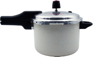 Panela De Pressão Versátil Alumínio Antiaderente Fechamento Externo 4,5l Bege Multiflon Ref 72145