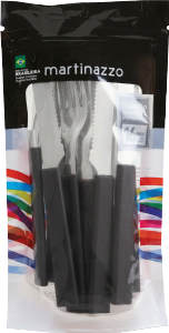 Opa Faqueiro Mini Bag Cabo Plástico Preto 16 Peças Martinazzo Ref 65916/5