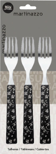 Una Design Conjunto De Garfos Cabo Plástico Flora 3 Peças Martinazzo Ref 83310/5d11
