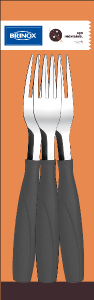 Conjunto De Garfos De Mesa Itaparica Preto 3 Peças Brinox Ref 6002/310
